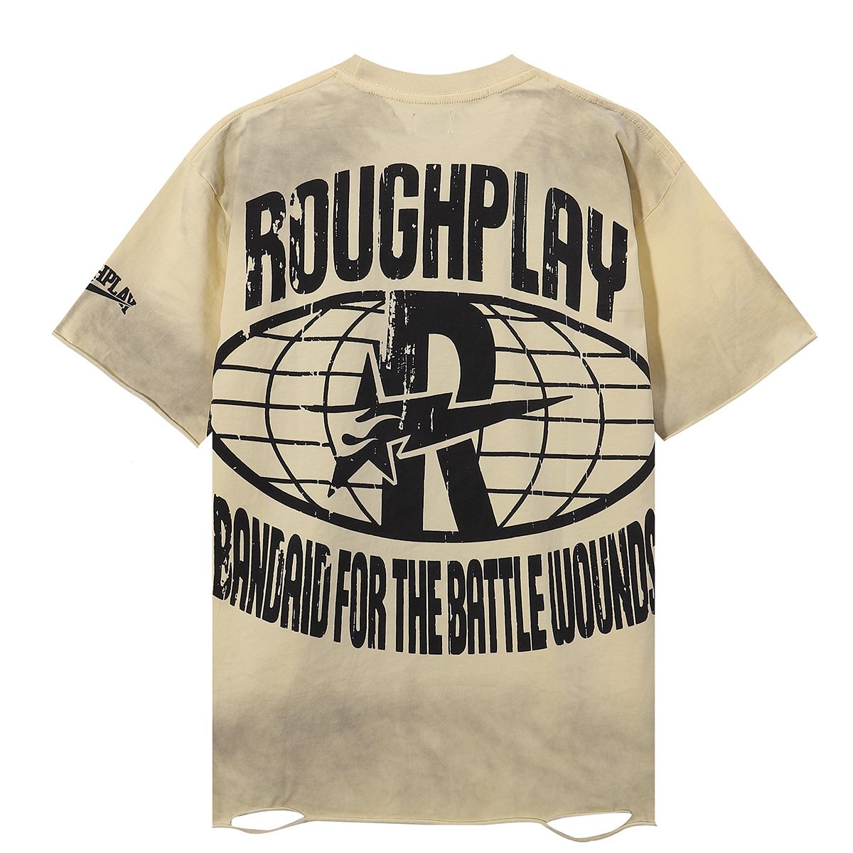 Rough Play Jesus Graphic Distressed Washed T-Shirt ¡ª back