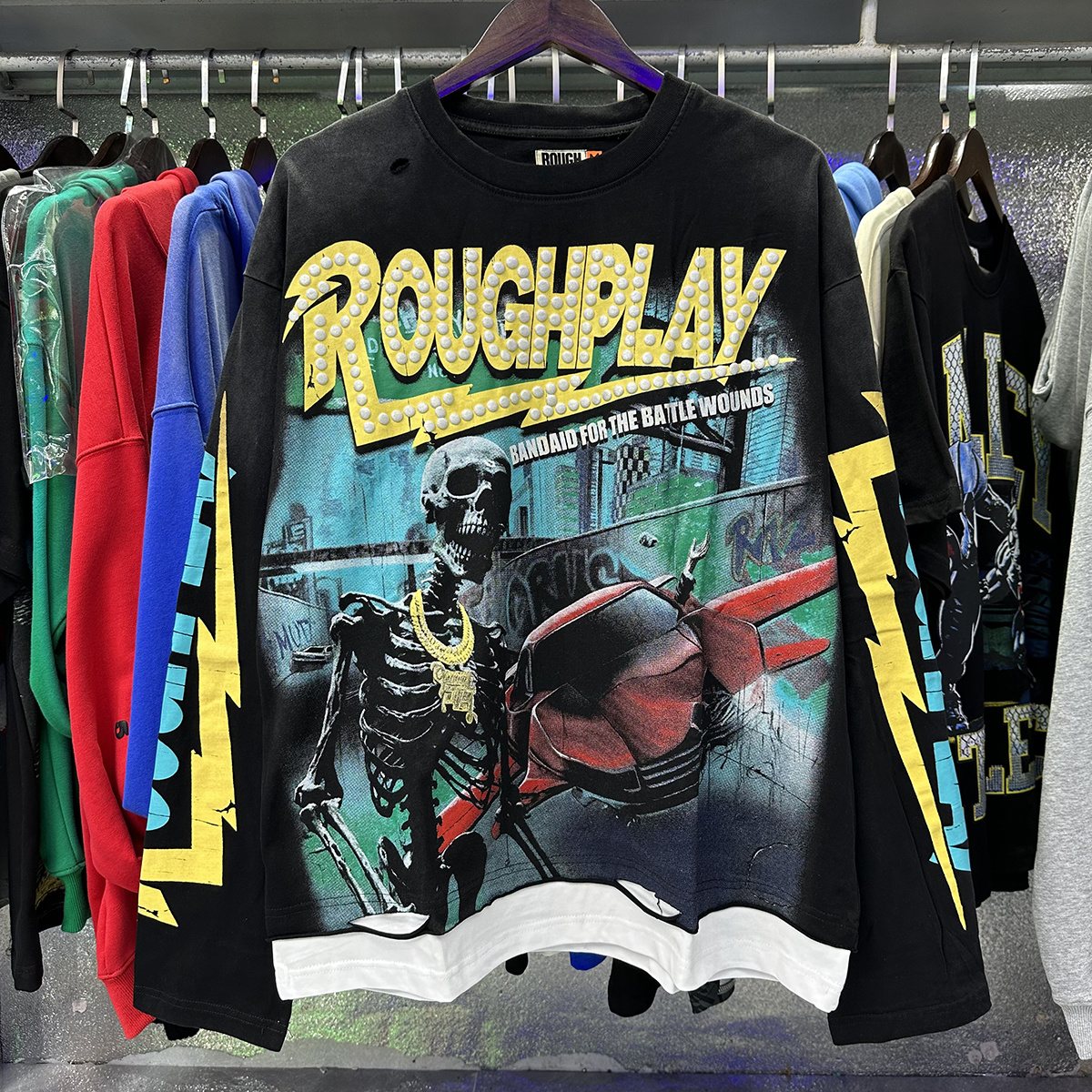 Rough Play Flyers Graphic Long-Sleeve T-Shirt ¡ª context