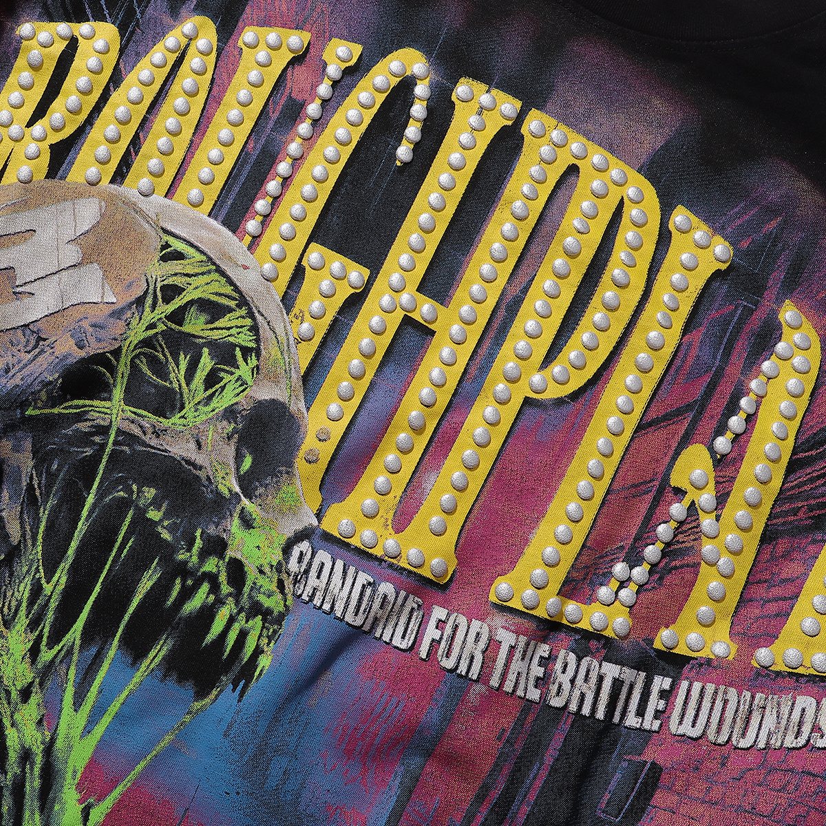 Rough Play Slime Skull Graphic Long-Sleeve T-Shirt ¡ª detail