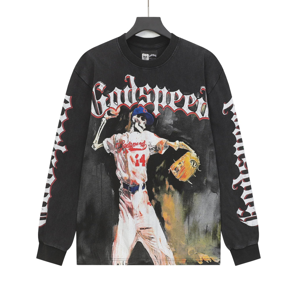 Godspeed Baseball Graphic Long-Sleeve T-Shirt ¡ª hero