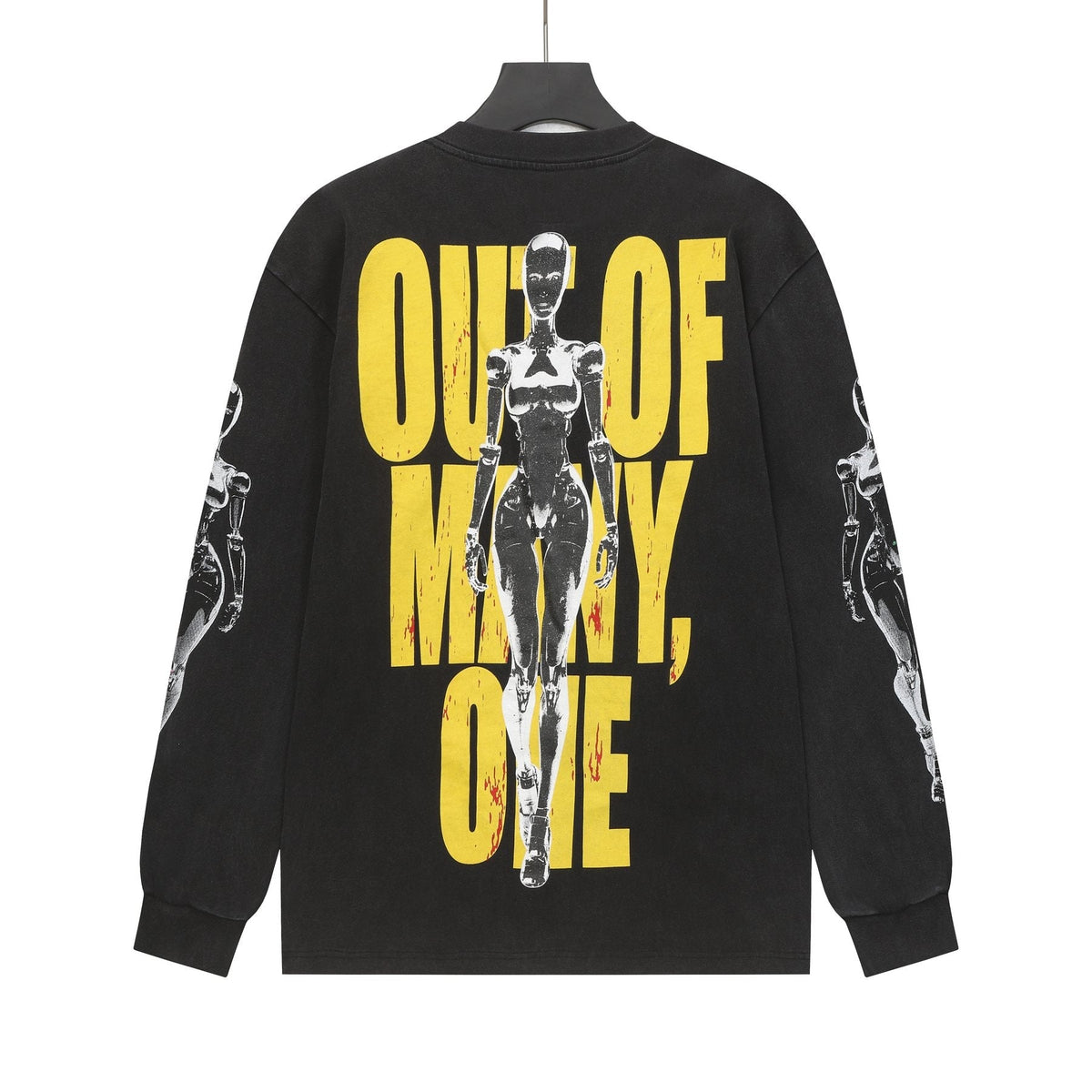 Godspeed Washed Black Rock Graphic Long-Sleeve T-Shirt ¡ª back