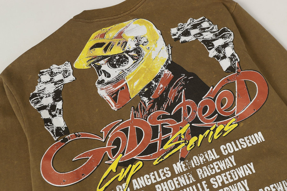 Godspeed Kleep Valley Racing Graphic Long-Sleeve T-Shirt ¡ª detail