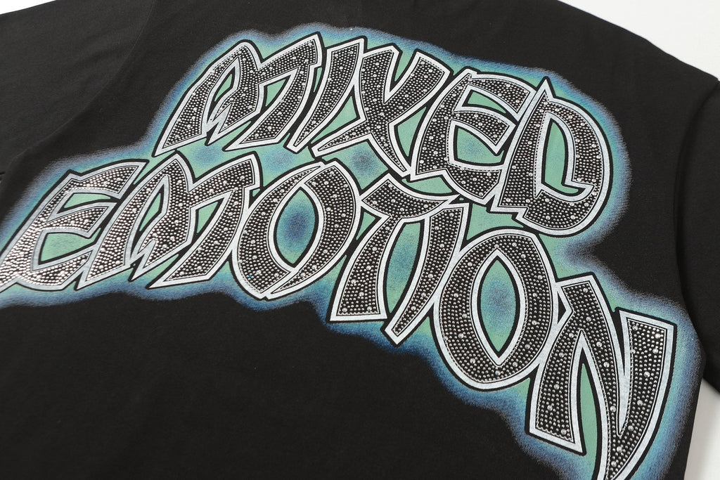 MIXED EMOTION Rhinestone Graphic T-Shirt ¡ª detail