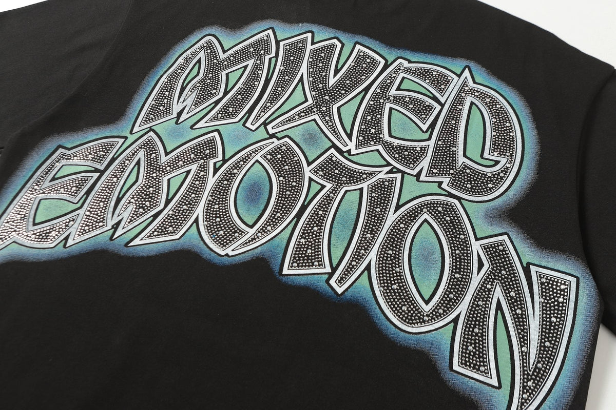 MIXED EMOTION Rhinestone Graphic T-Shirt ¡ª detail