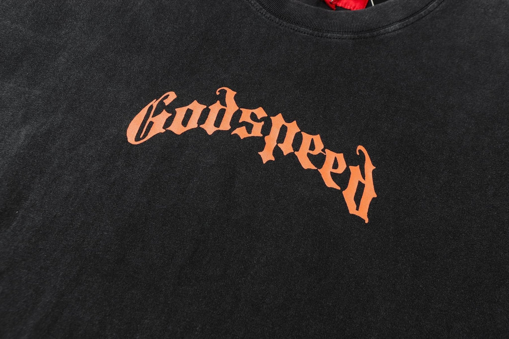 Godspeed Skull & Floral Graphic Short-Sleeve T-Shirt ¡ª detail