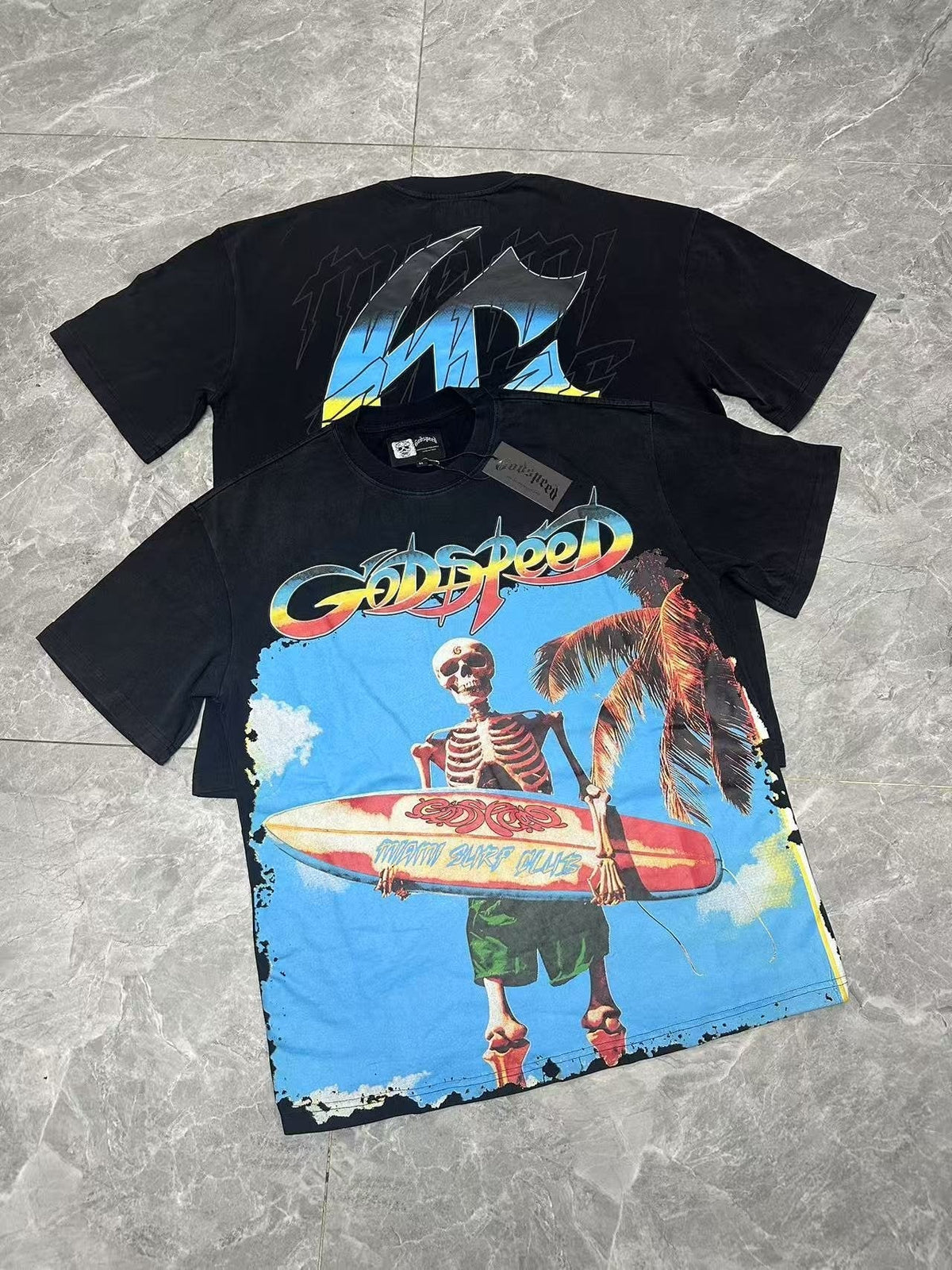 Godspeed Skeleton Surfer Graphic T-Shirt ¡ª context