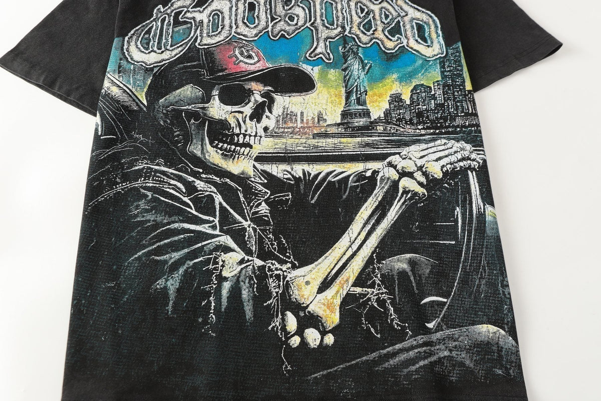 Godspeed Skull City Graphic T-Shirt ¡ª detail
