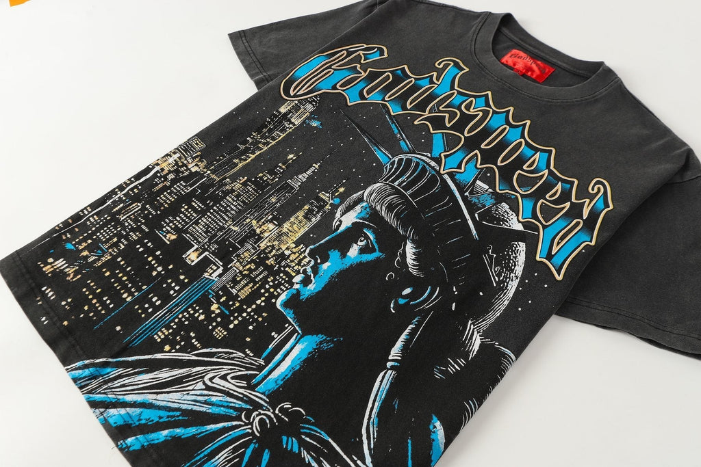 Godspeed Scary Nights Statue of Liberty Graphic T-Shirt ¡ª front