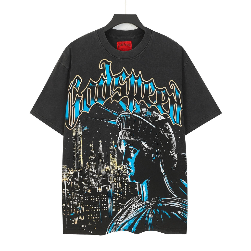 Godspeed Scary Nights Statue of Liberty Graphic T-Shirt ¡ª hero