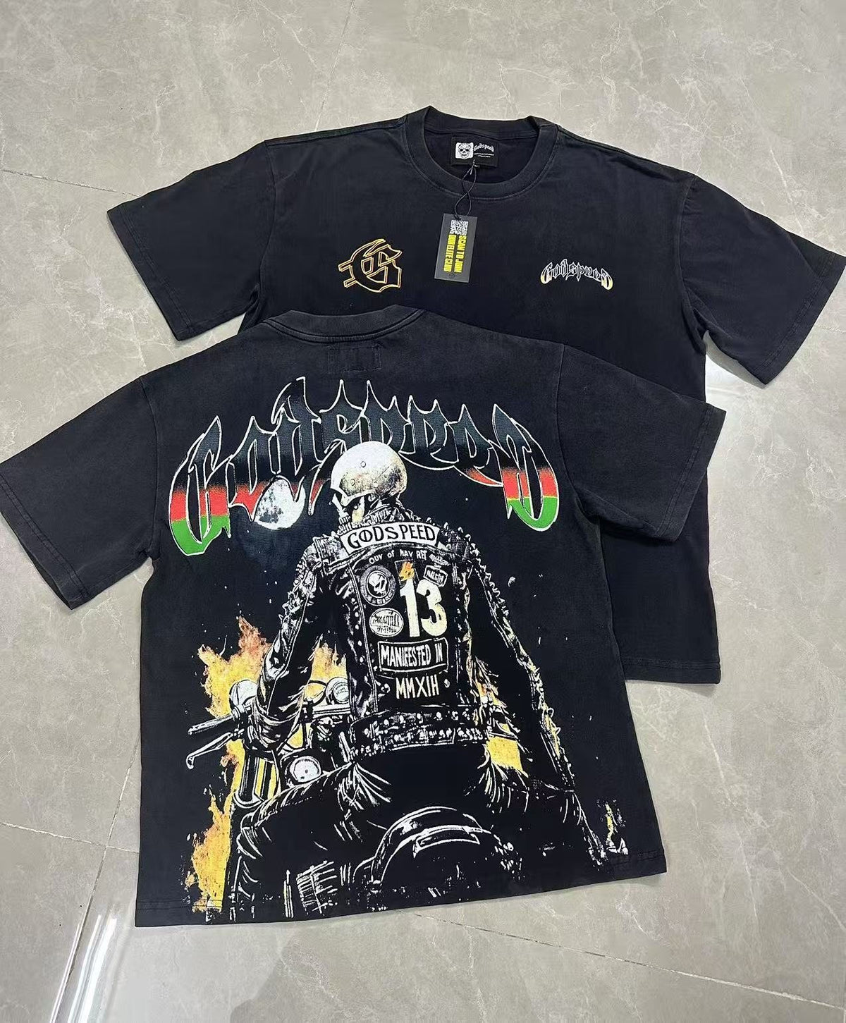 Godspeed Motorcycle Graphic Washed T-Shirt ¡ª context