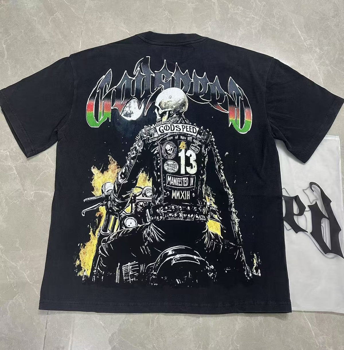 Godspeed Motorcycle Graphic Washed T-Shirt ¡ª context