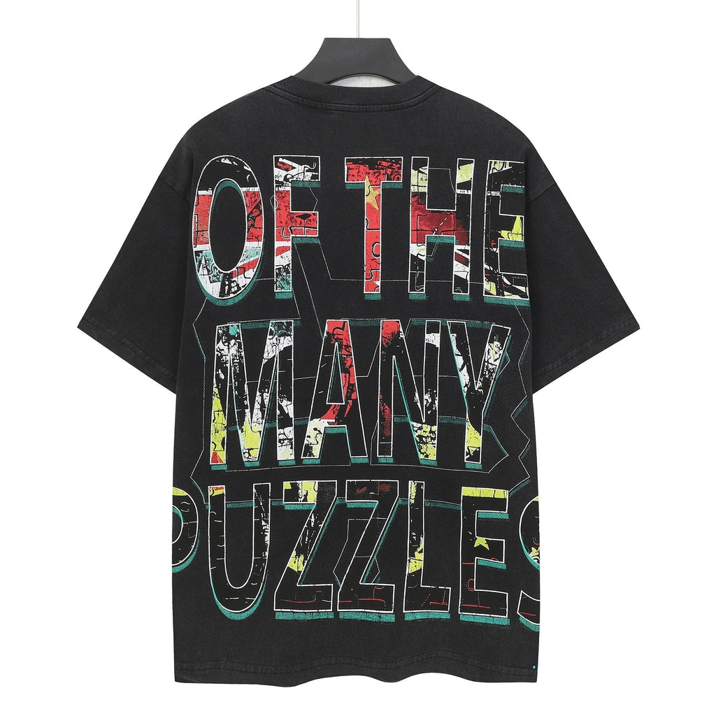 Godspeed Puzzle Skull Graphic T-Shirt ¡ª back