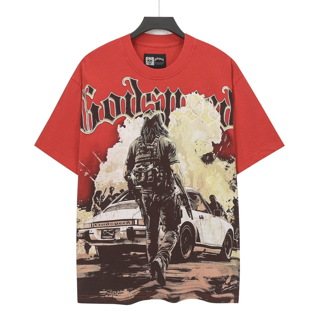 Godspeed Washed Rock Graphic T-Shirt ¡ª front