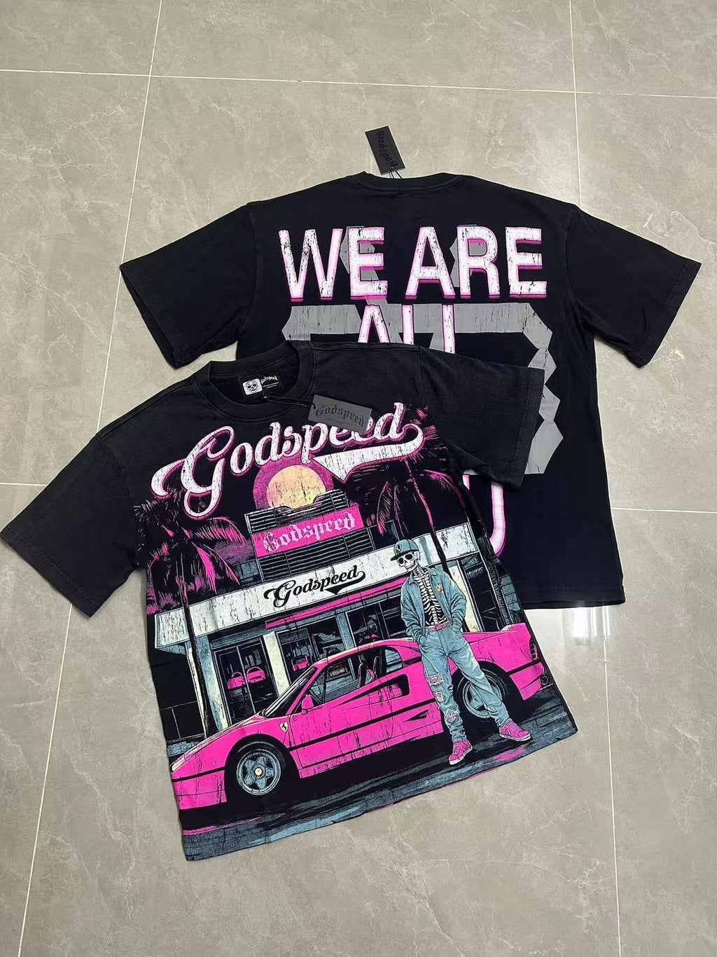 Godspeed Washed Black Rock Graphic T-Shirt ¡ª context