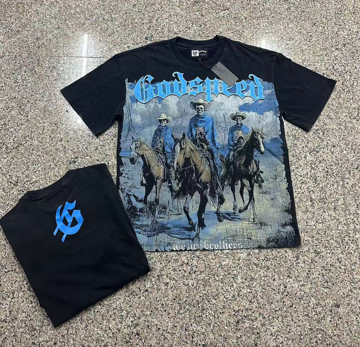 Godspeed Washed Black Rock Graphic T-Shirt ¡ª context