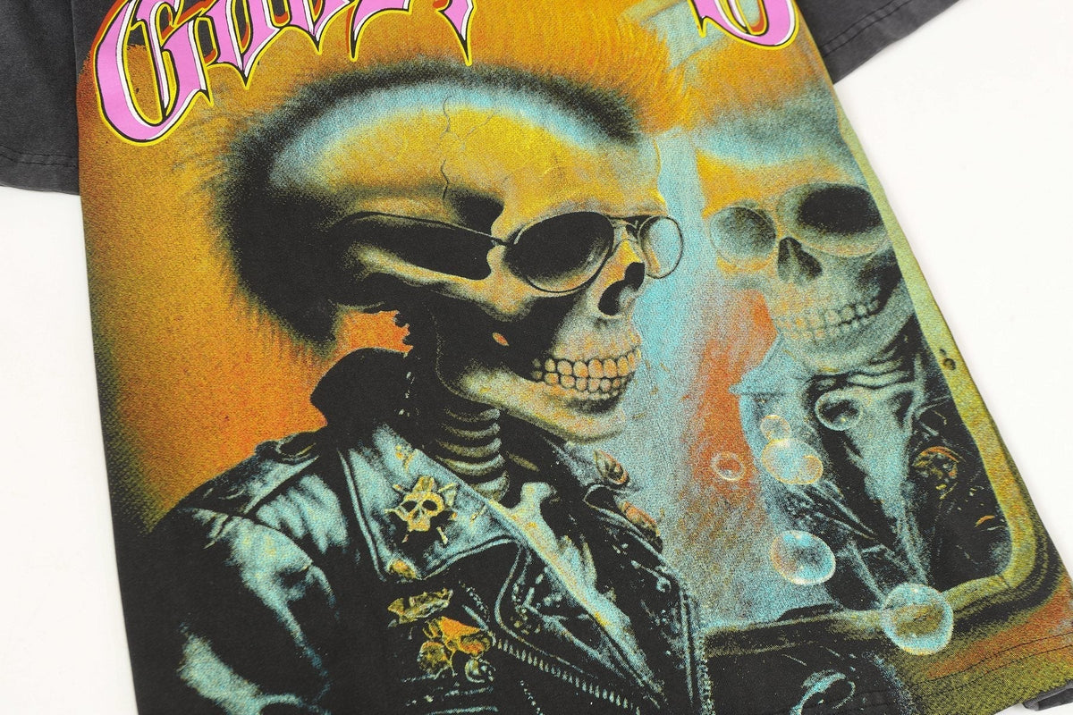Godspeed Skeleton Graphic Washed Black T-Shirt ¡ª detail