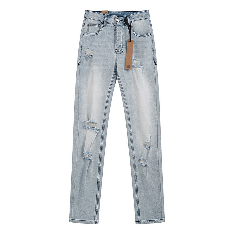Ksubi Distressed Light Wash Slim Tapered Jeans ¡ª hero