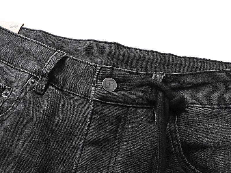 Ksubi Slim Tapered Graphic Jeans - Black ¡ª detail