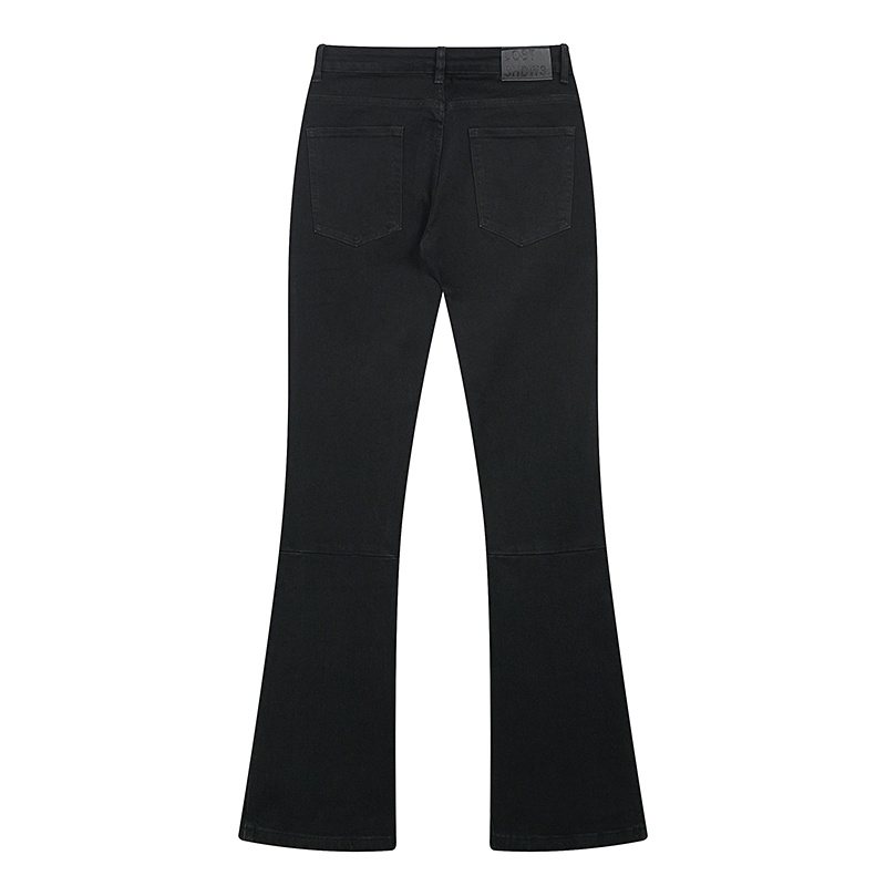 LOSTSHDWS Black Flared Jeans with Floral Embroidery ¡ª back