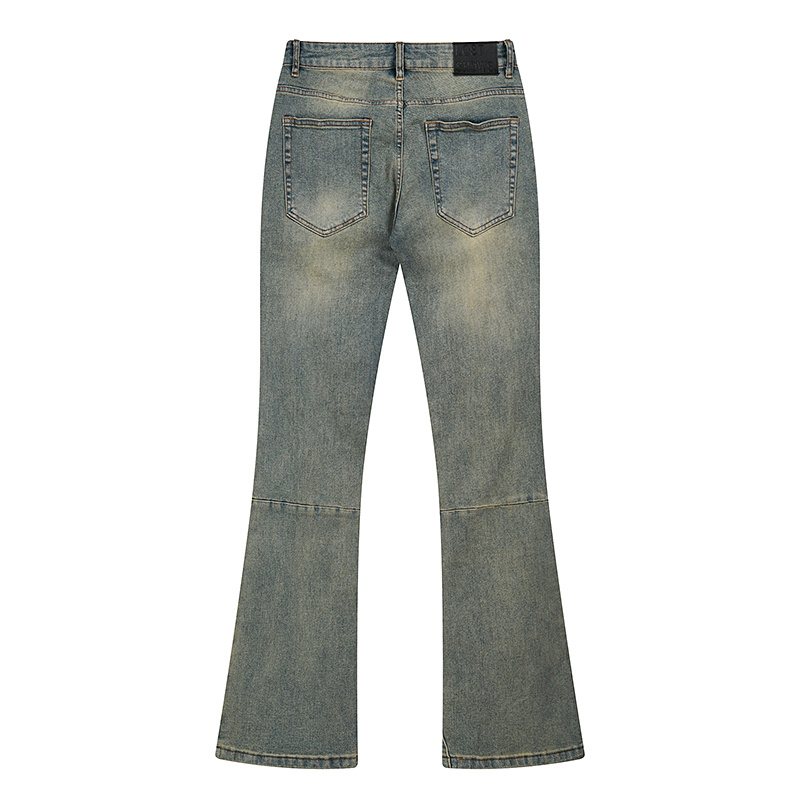 LOSTSHDWS Floral Applique Flare Jeans ¡ª back