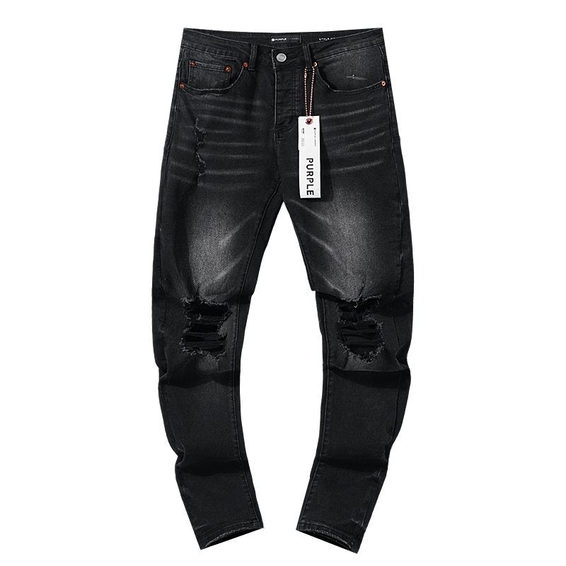 Purple Brand Distressed Black Washed Jeans ¡ª hero