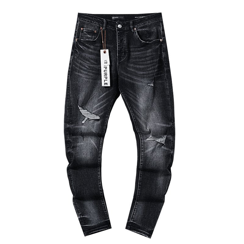 Purple Brand Black Washed Distressed Jeans ¡ª hero