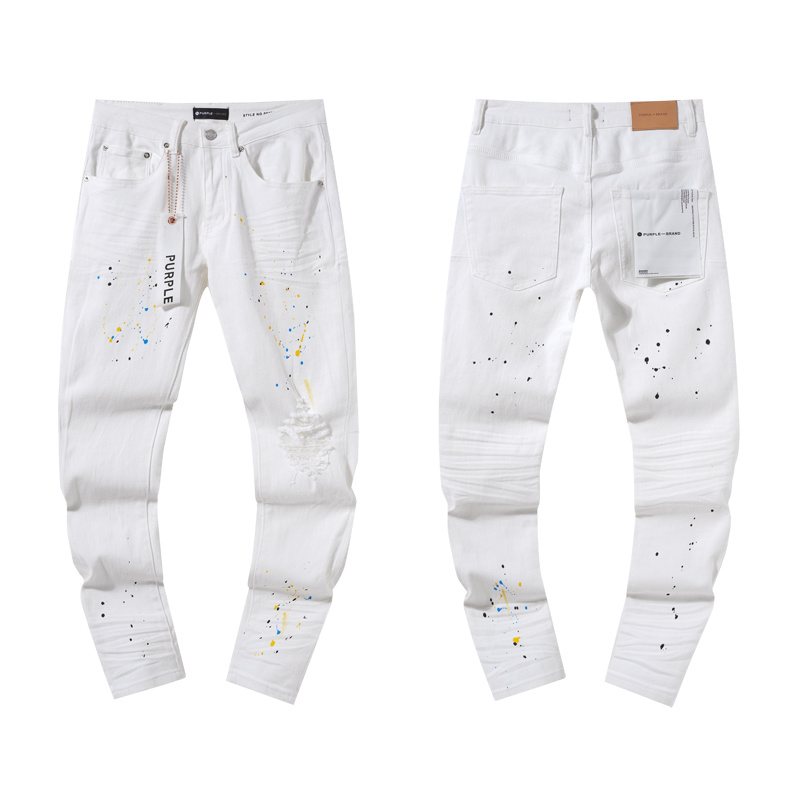 Purple Brand Paint-Splatter Distressed Jeans ¡ª hero