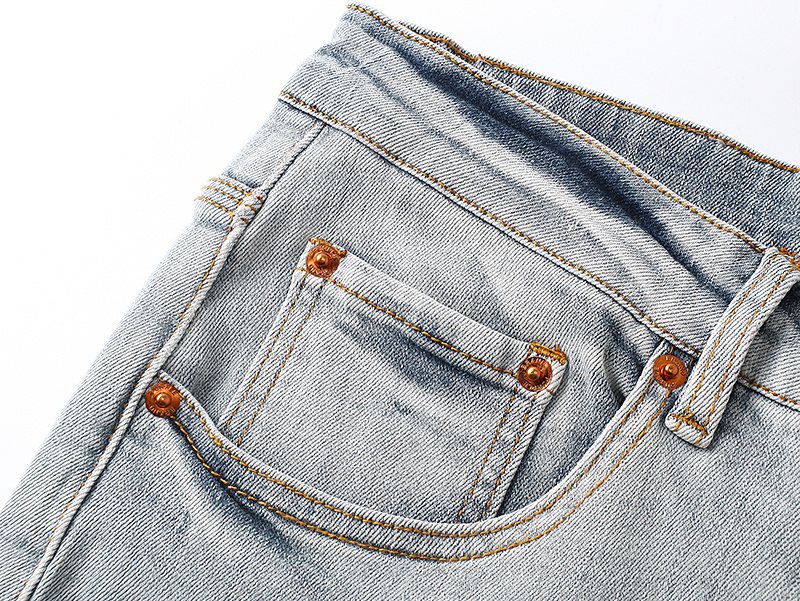 Purple Brand Light Blue Washed Denim Jeans ¡ª detail