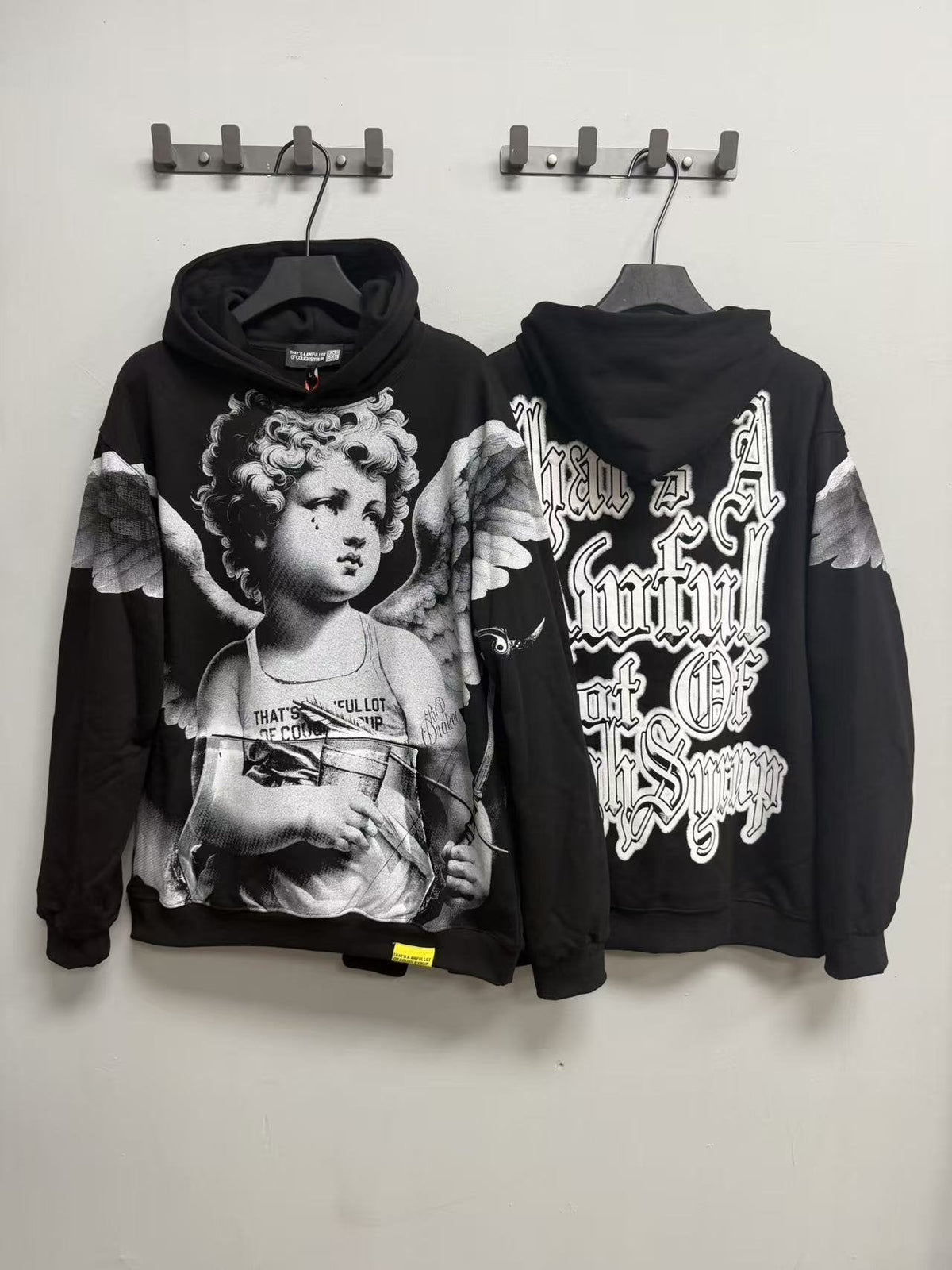 THAT'S A AWFUL LOT OF COUGH SYRUP Angel Tears Graphic Hoodie ¡ª context