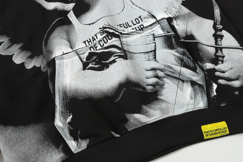 THAT'S A AWFUL LOT OF COUGH SYRUP Angel Tears Graphic Hoodie ¡ª detail