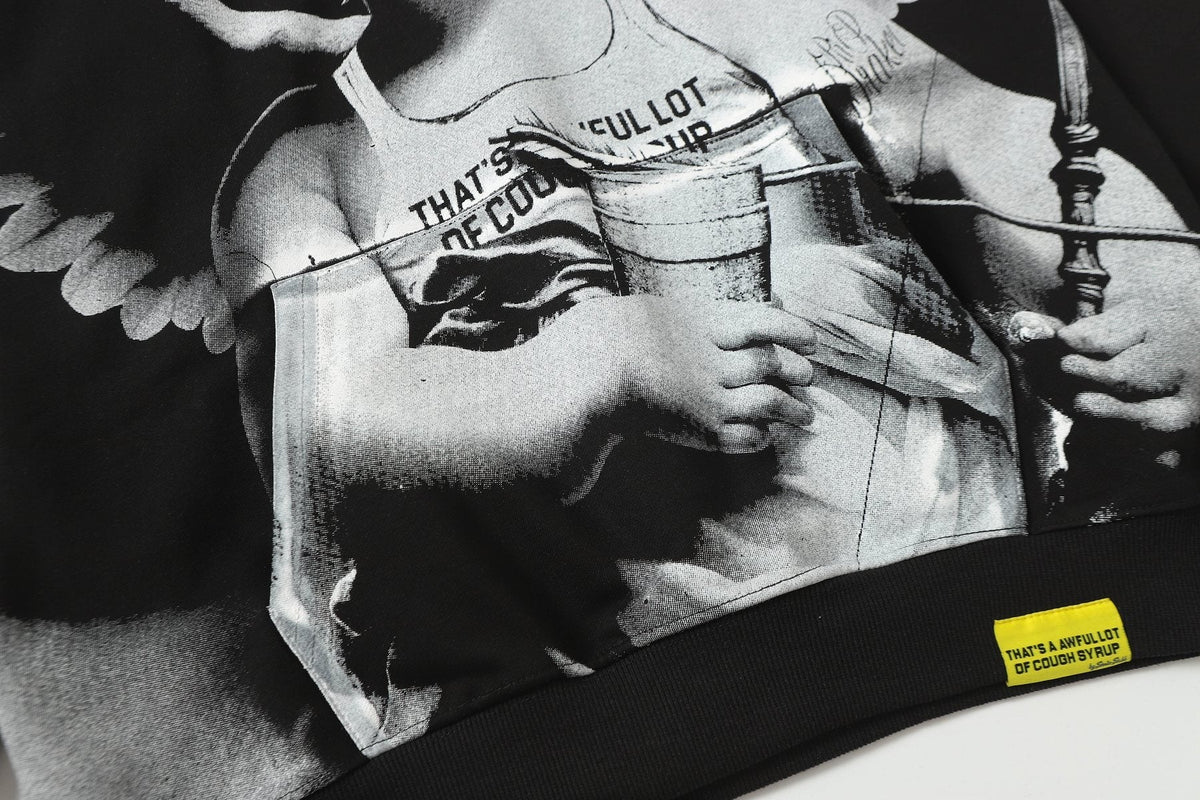 THAT'S A AWFUL LOT OF COUGH SYRUP Angel Tears Graphic Hoodie ¡ª detail
