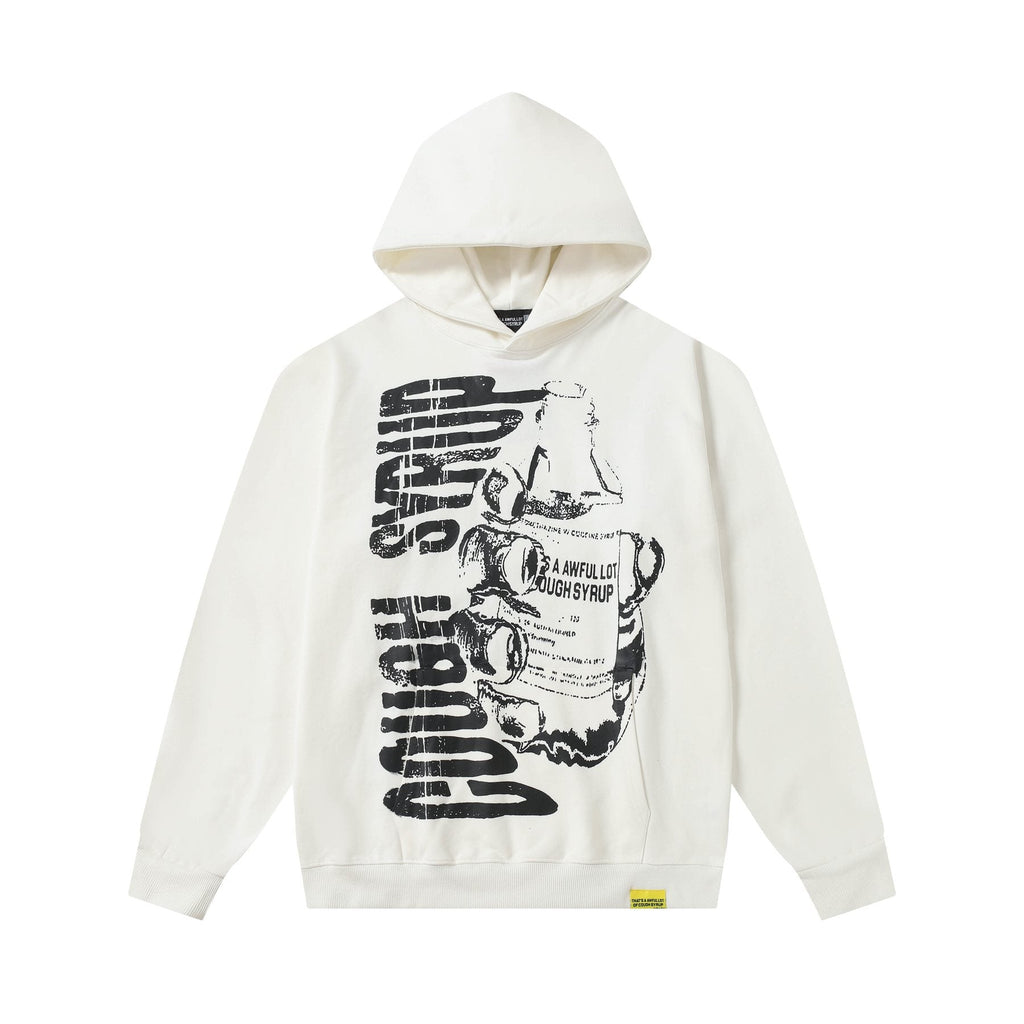 THAT'S A AWFUL LOT OF COUGH SYRUP Warning Graphic Hoodie ¡ª front