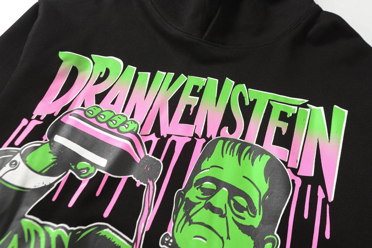 THAT'S A AWFUL LOT OF COUGH SYRUP Frankenstein Graphic Hoodie ¡ª detail
