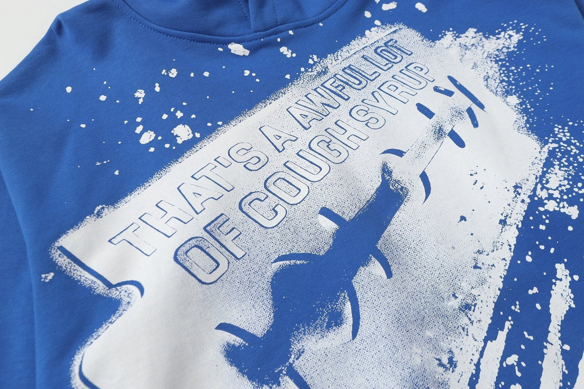THAT'S A AWFUL LOT OF COUGH SYRUP Star Graphic Pullover Hoodie ¡ª detail