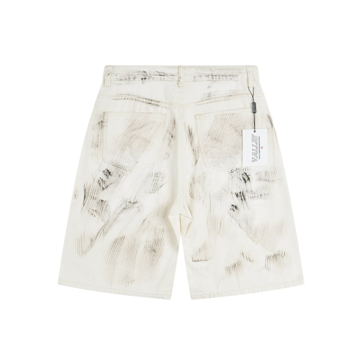 VALLEY Skittles Rhinestone Denim Shorts ¡ª back
