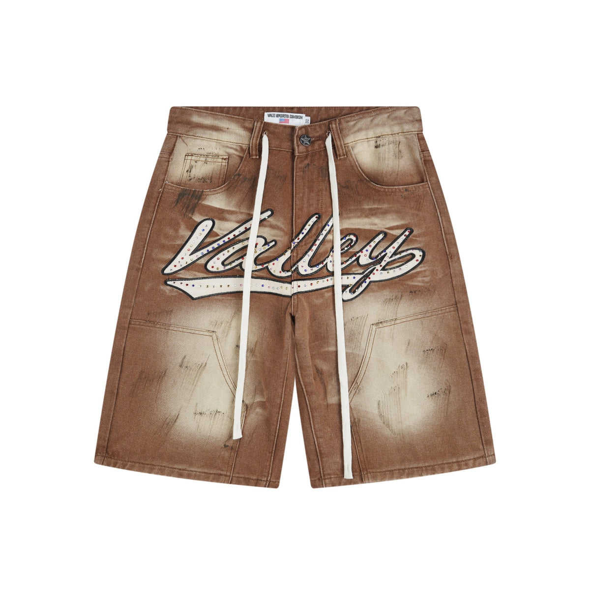 VALLEY Skittles Rhinestone Denim Shorts ¡ª hero