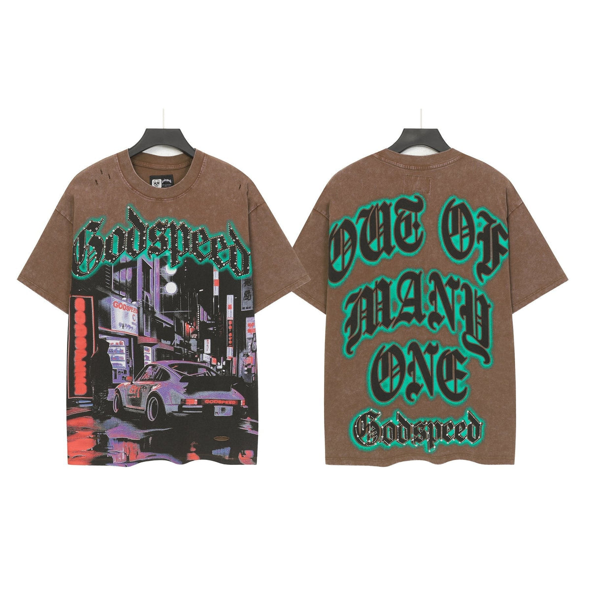 Godspeed City Car Rhinestone Graphic T-Shirt ¡ª comparison