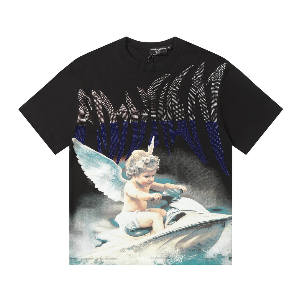 MIXED EMOTION Rhinestone Graphic T-Shirt ¡ª hero