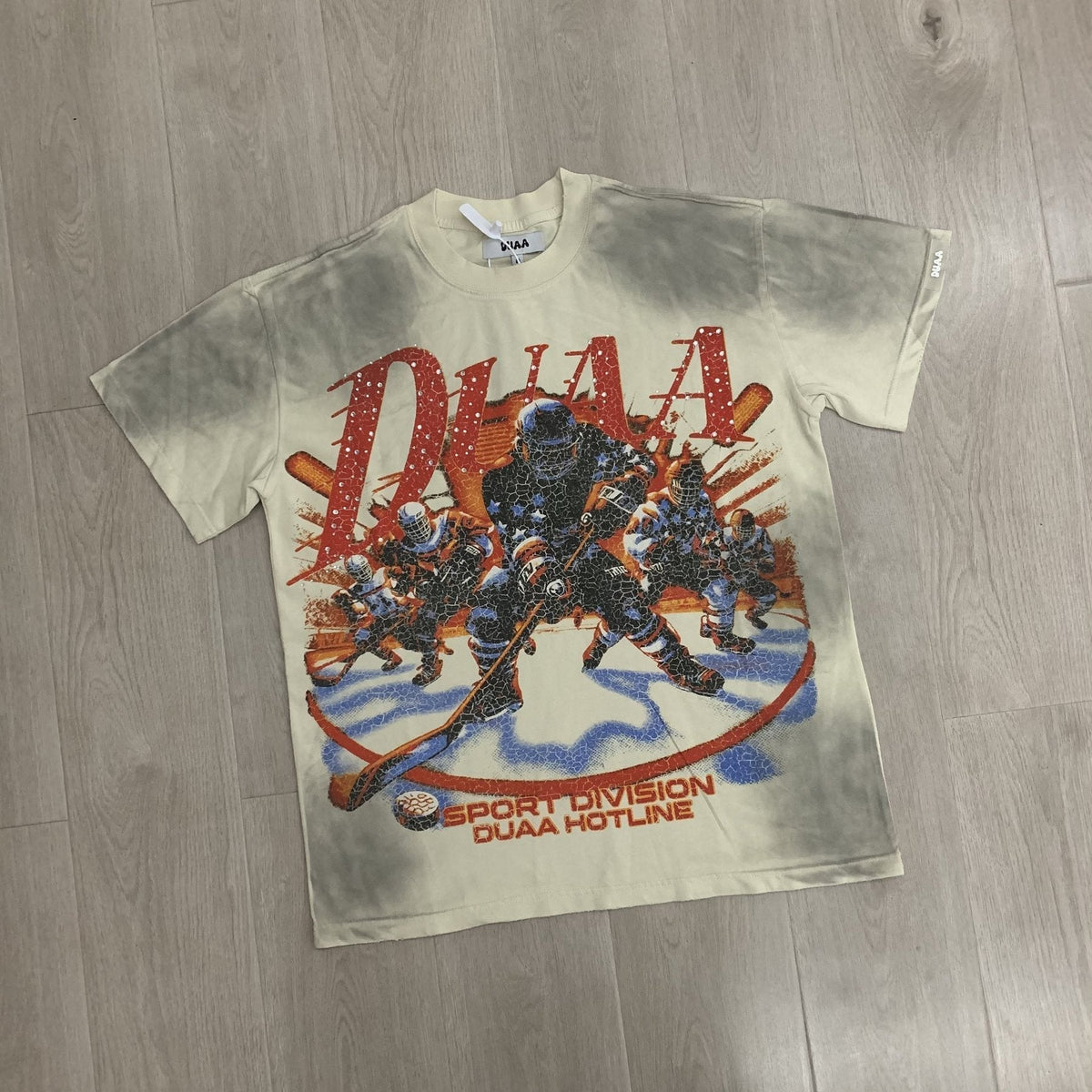 Rough Play Goal Hockey Tie-Dye Graphic T-Shirt ¡ª front