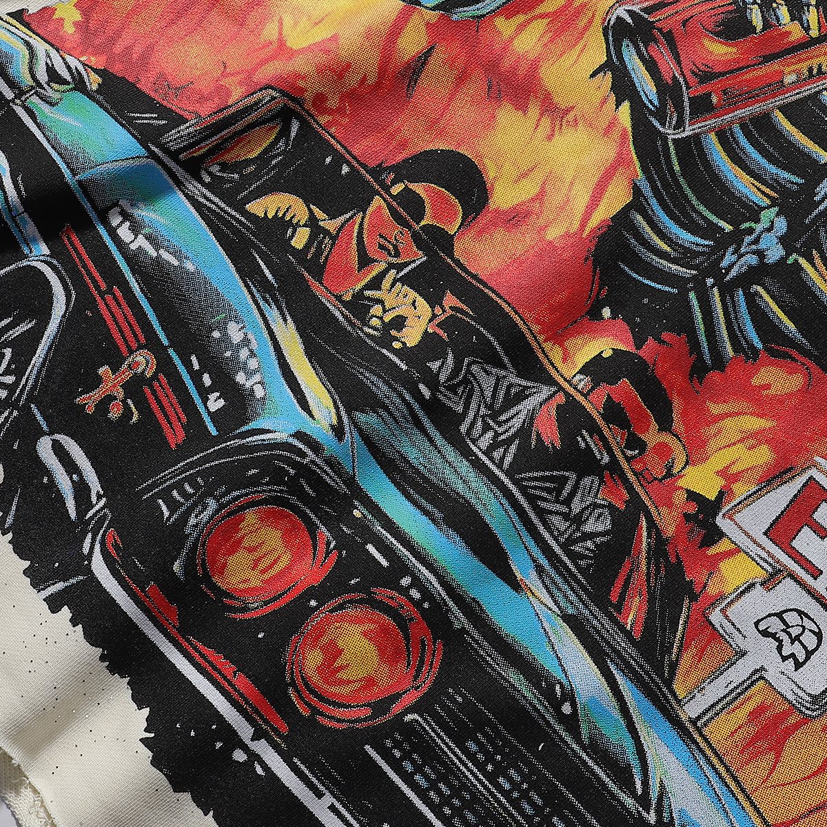 BKYS Revival Rhinestone Skeleton Car Cropped T-Shirt ¡ª detail
