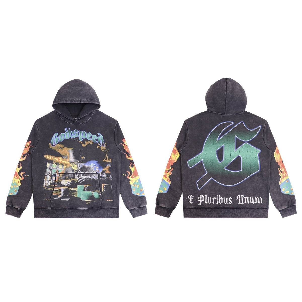 Godspeed Guitar Skeleton Cowboy Graphic Hoodie ¡ª comparison