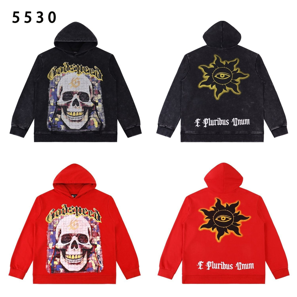 Godspeed Skull Sun Graphic Hoodie ¡ª comparison