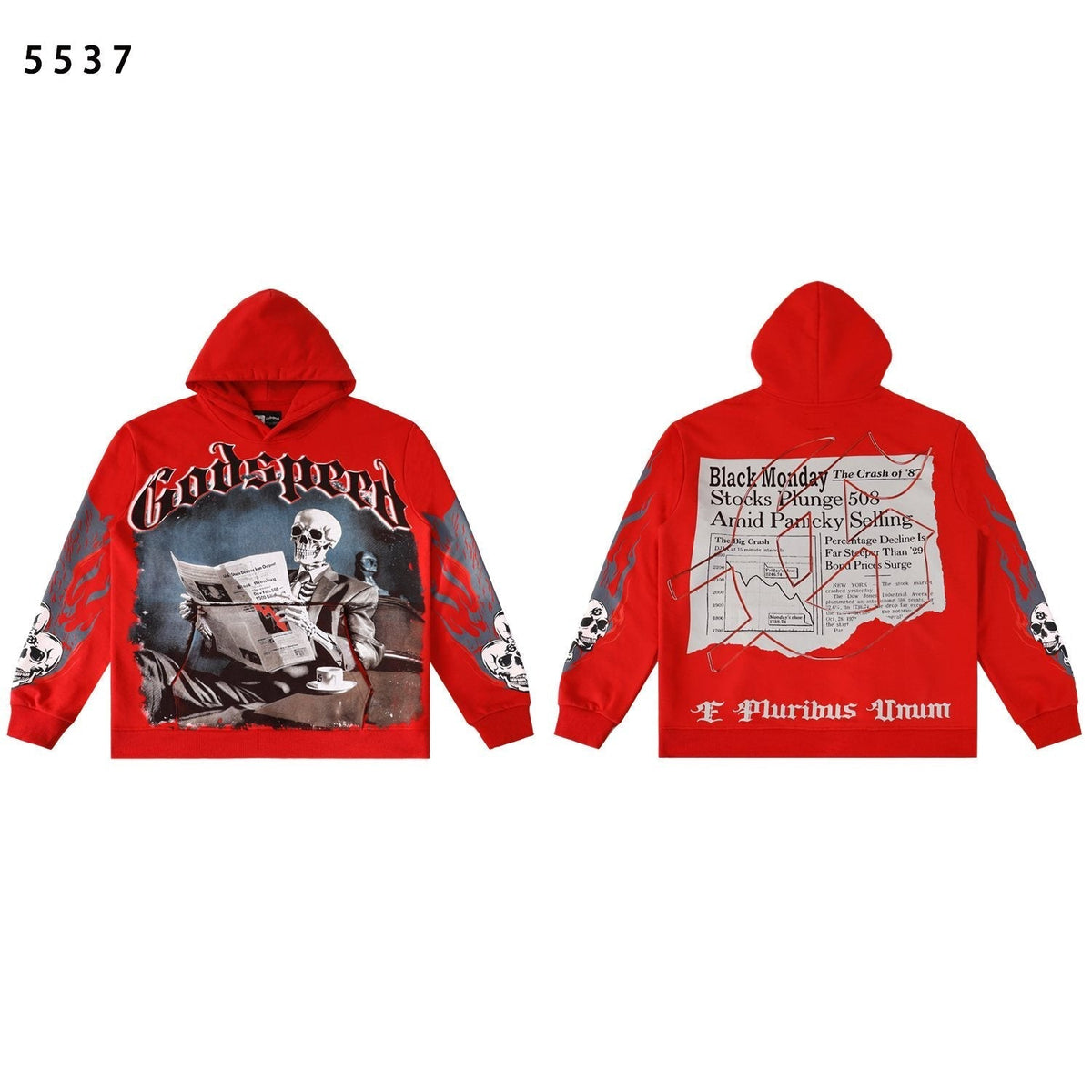 Godspeed Black Monday Skeleton Graphic Hoodie ¡ª front