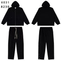 Godspeed Tonal Black Gothic Zip Hoodie Tracksuit Set ¡ª front