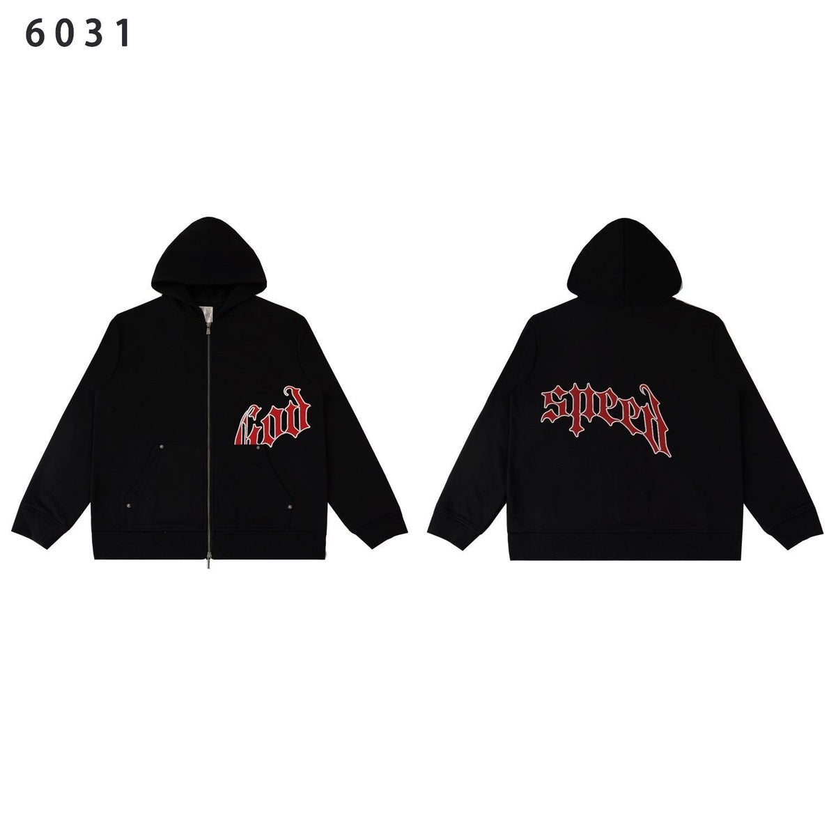 Godspeed Contrast Gothic Zip Hoodie ¡ª hero