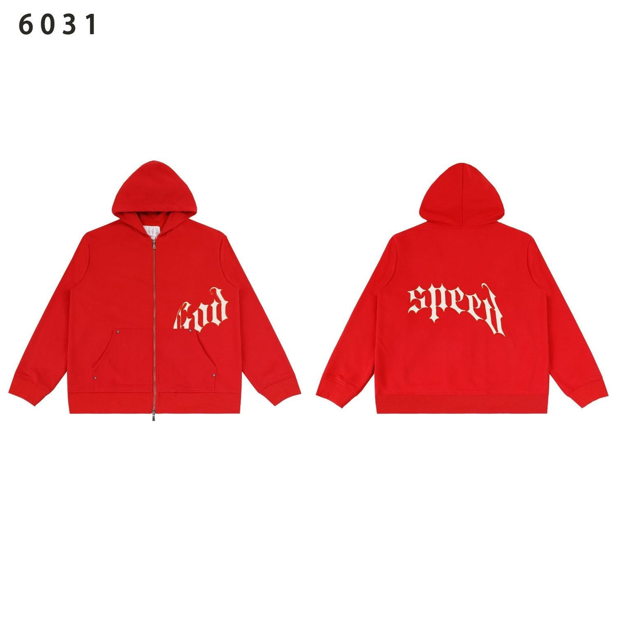 Godspeed Contrast Gothic Zip Hoodie ¡ª front