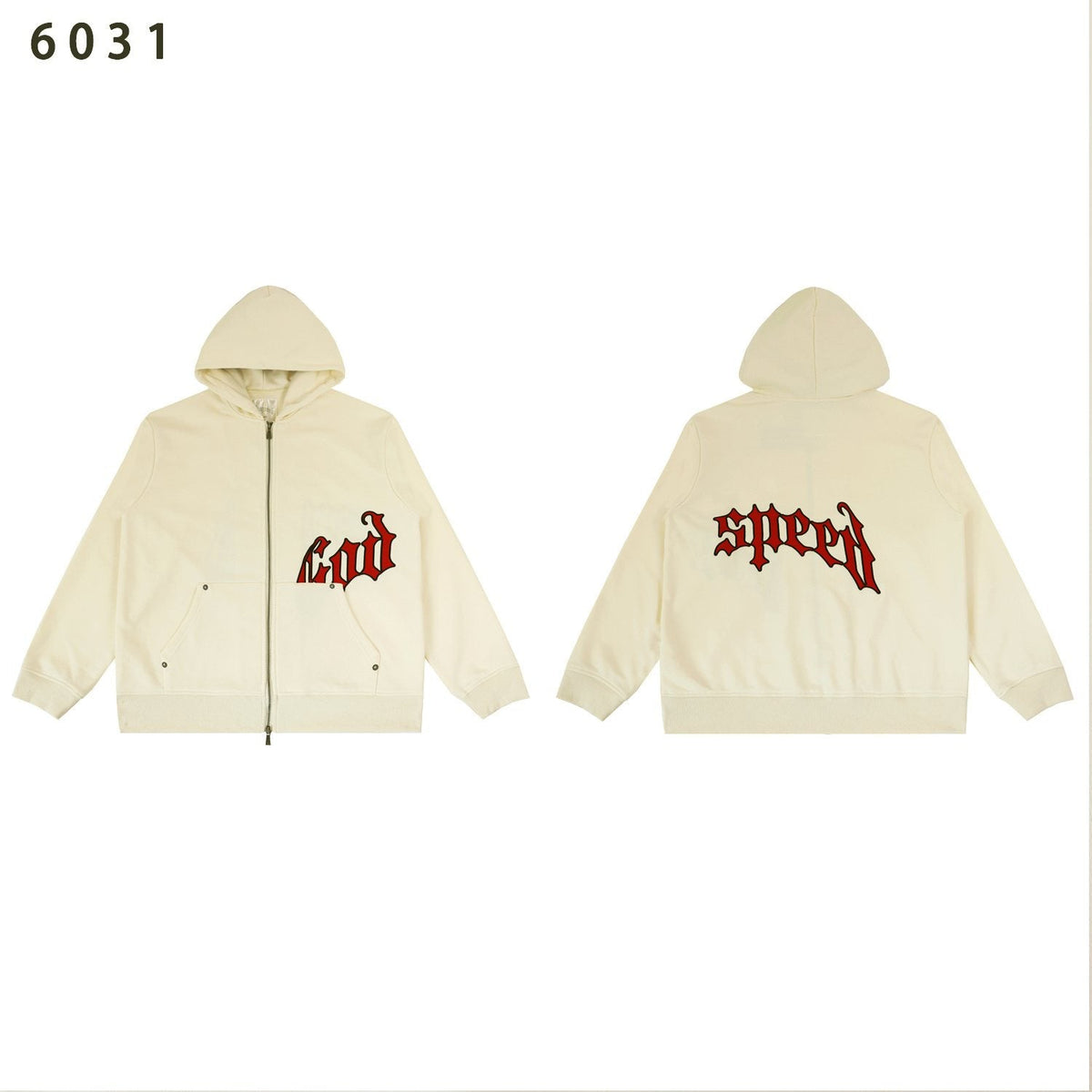 Godspeed Contrast Gothic Zip Hoodie ¡ª front