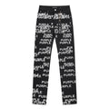 Purple Brand All-Over Wordmark Slim Tapered Jeans ¡ª hero