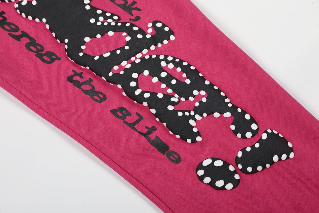 Sp5der Pink Spiderweb Graphic Matching Set ¡ª detail