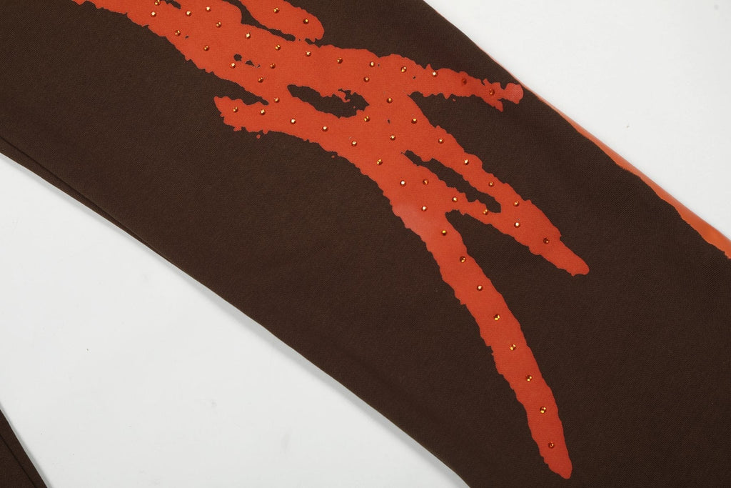 Sp5der Graphic Hoodie & Sweatpants Matching Set ¡ª detail